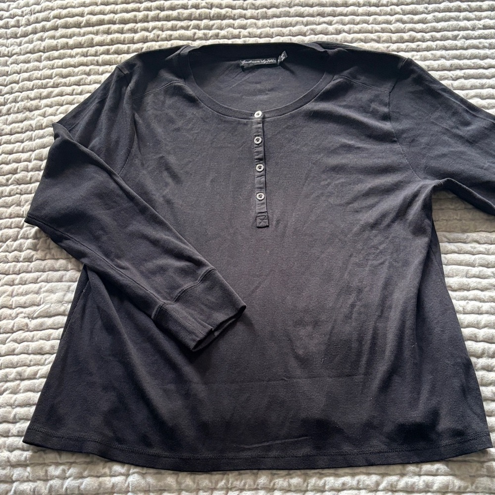 Blue/Black Henley Shirt
